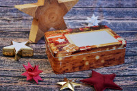 Festive Metal Tin for Christmas